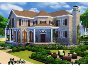 Sims 4 — Mocha by Degera — Charming country home featuring three bedrooms and a nursery, three bathrooms, laundry room,
