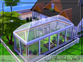Sims 4 — Glass Roof White 3 by MahoCreations — I miss the solid white one. basegame (updated to the latest patch)