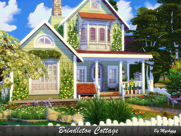 Sims 4 — Brindleton Cottage by MychQQQ — Lot: 30x20 Value: $ 95,505 House contains: - 1 bedroom - 1 bathroom - living