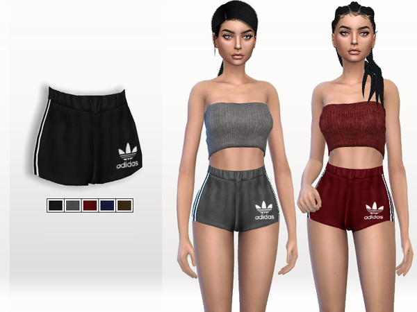 Sims 4 — Adidas Sporty Shorts by Puresim — Adidas shorts for your sims. - 5 swatches - teen to elder - everyday,