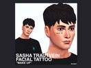 Sims 4 — SASHA TRAUTVEIN WAKE UP FACIAL TATTOO by vluan — The Sims 4 Custom Content Sasha Trautvein Facial Tattoo Who is