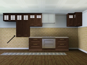 Sims 3 — MZ_Ranch Tall Cabinet by missyzim — A tall cabinet to match my shallower version of the Pets Modern Cowboy
