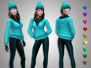 Sims 4 — Winter sport by _Simalicious_ — Satin warm jacket, comes with 10 colors Teen to elder Everyday, party, gym. Cold