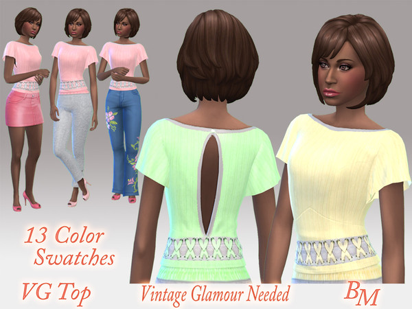 Sims 4 — VG Top - Vintage Glamour Needed by Bree_miles — Lovely top to mix and match with! - Vintage Glamour needed! - 13