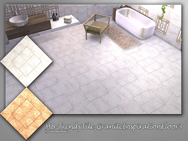 Sims 4 — MB-TrendyTile_GraniteInspirationFloor3 by matomibotaki — MB-TrendyTile_GraniteInspirationFloor3, elegant tile