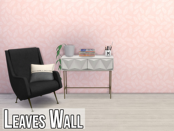 Sims 4 — Leaves Wall 8 by modelsims4 — Leaves Wall - Made with Sims4Studio and Adobe Photoshop - All wall heights - Do