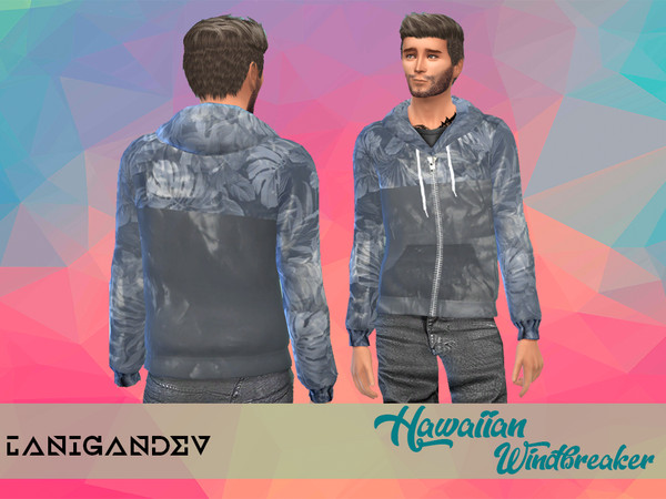 Sims 4 — Hawaiian Floral WIndbreaker by LaniganDEV — Is your wardrobe ready for seasons, Well now it is With this stylish