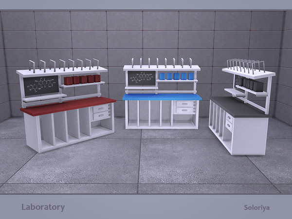 Sims 4 — Laboratory. Laboratory table with a Chalkboard by soloriya — Laboratory table with a chalkboard. Part of