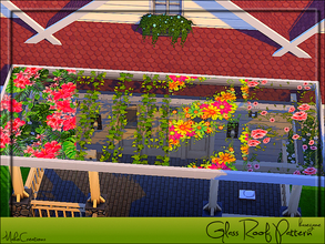 Sims 4 — Glass Roof Pattern by MahoCreations — basegame (updated to the latest patch with the glass roof) 4 variations