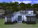 Sims 4 — Black and White house by MomoSimsChannel — This house is perfect for two people (and +1 sometimes by the extra