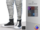 Sims 4 — Jax High-Tops - City Living needed by TopNotch — Male high top shoes in several designs. -10 color swatches