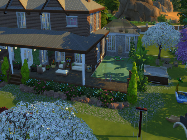 Sims 4 — The Gardener's No CC by LJaneP6 — A great home for the budding Florist or Gardener. This house has an unfinished