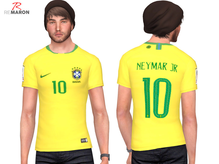 Vintage Brazilian Football Selection Shirt Brazil Jersey Men's T