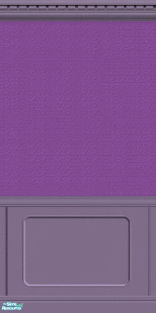 Sims 2 — Bright Purple Wall with Wainscotting. by TSR Archive — Bright purple wall with deeper purple wainscotting. Part