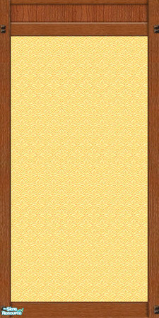 Sims 2 — Mission Panel Yellow Wallpaper by karlik-nos — This wall treatment is based on the Maxis panel from OFB, which