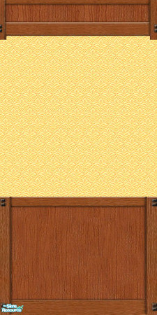 Sims 2 — Mission Panel Yellow Wallpaper by karlik-nos — This wall treatment is based on the Maxis panel from OFB, which