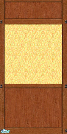 Sims 2 — Mission Panel Yellow Wallpaper by karlik-nos — This wall treatment is based on the Maxis panel from OFB, which