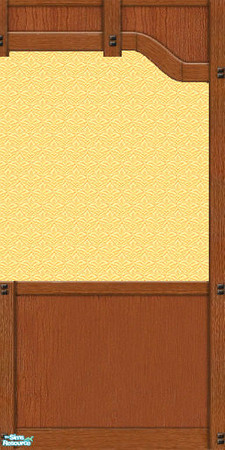 Sims 2 — Mission Panel Yellow Wallpaper by karlik-nos — This wall treatment is based on the Maxis panel from OFB, which