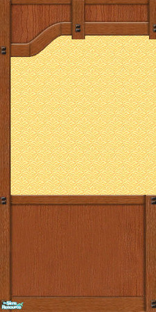 Sims 2 — Mission Panel Yellow Wallpaper by karlik-nos — This wall treatment is based on the Maxis panel from OFB, which