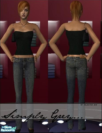Sims 2 — SIMply Grey by Rejectedone — My very first time uploading an outfit. This outfit is for female adults. You can