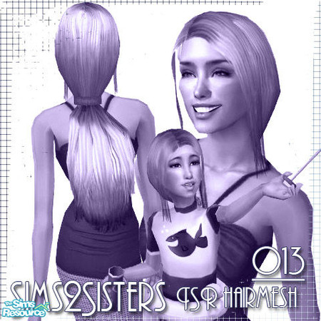 Sims 2 — S2S 'Nina' hair - New Mesh by sims2sisters — Available for child, teen, young adult, adult and elder. Enjoy!