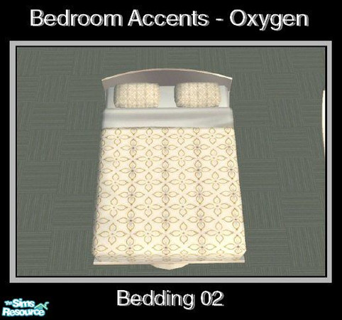 Sims 2 — Bedroom Accents - Oxygen - Bedding 02 by Waverly — The Bedroom Accents collection consists of new beddings,