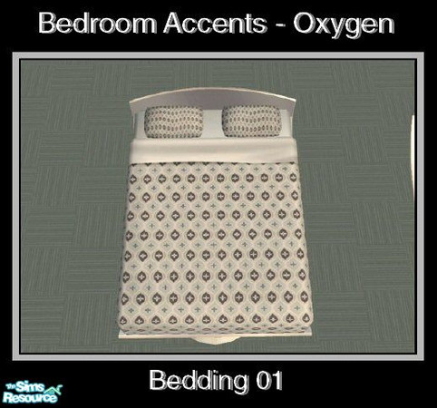 Sims 2 — Bedroom Accents - Oxygen - Bedding 01 by Waverly — The Bedroom Accents collection consists of new beddings,