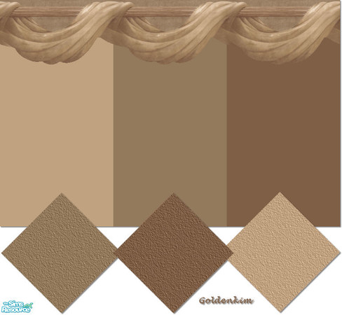 Sims 2 — Brown swag border set by goldenkim — 
