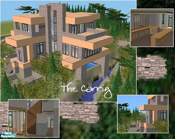 Sims 2 — The Carrig by laivine_erunyauve — This stunning mountain home, based on a real design, brings your sims the