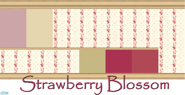 Sims 2 — Strawberry Blossom Set by Girl-from-mars — Includes: 7 Walls that tile perfectly.