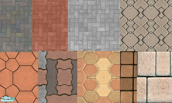 Sims 2 — JD outdoor pavement set by jdamgaard — This is a collection of outdoor bricks/tiles. Could be used in you