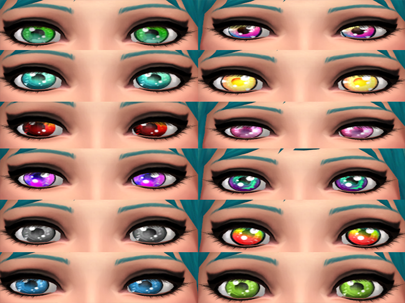 Sims 4 Cc Anime Eyes The Sims Resource Anime Eye Megapack N04 10