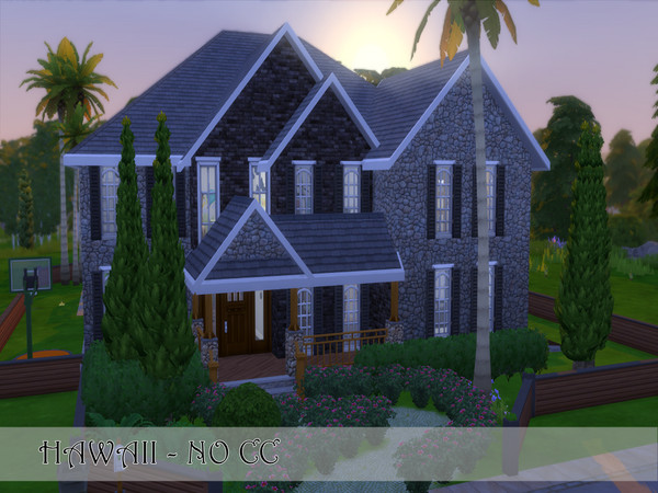 Sims 4 — Hawaii - No CC by GSimmer_ — Hawaii is a beautiful and spacious residential lot, composed of a beautiful pool,