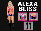 Sims 4 — WWE Alexa Bliss Wrestling Gear by Simpersonation — Simpersonate the goddess of WWE, the 3 times Raw Women's
