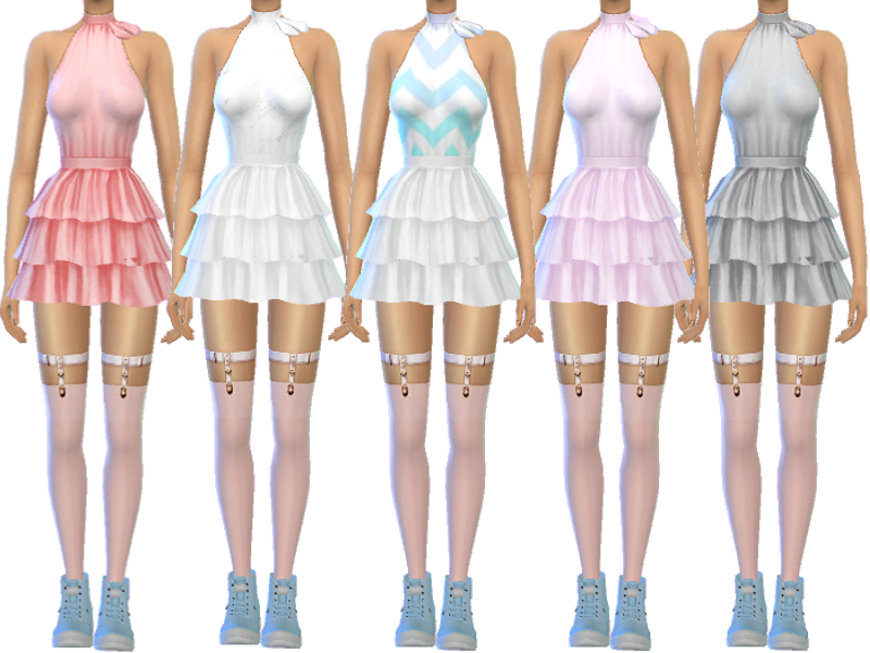 The Sims Resource - Super Cute Ruffled Dress- Mesh Needed