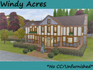 Sims 4 — Windy Acres *No CC/Unfurnished* by Rayabee — A large home set in Windenburg with a similar style as the