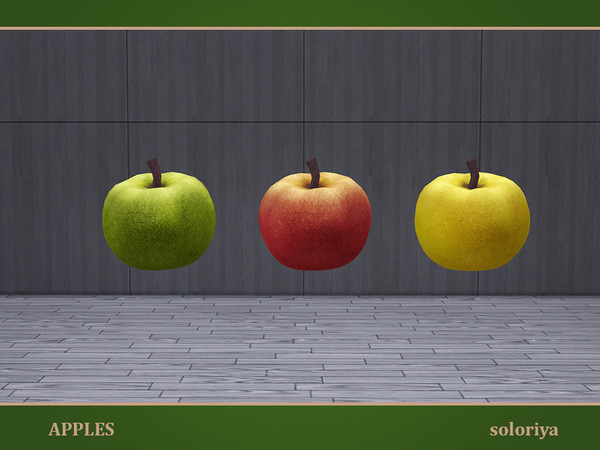 Sims 4 — Apples. Apple Pillow by soloriya — Apple pillow for loveseats. Part of Apples set. 3 color variations. Category: