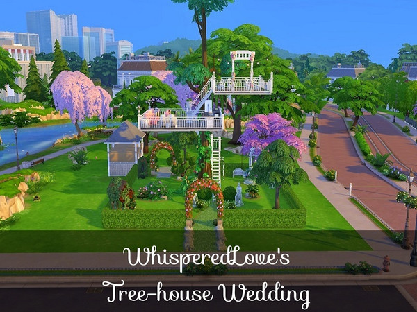 Sims 4 — Tree-House Wedding Venue by WhisperedLove — Escape to the tree-tops with your beloved on your very special day.