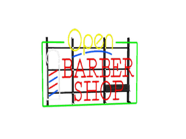 Sims 4 — The Barbershop Open Sign by Angela — The Barbershop Open Neon Signage.