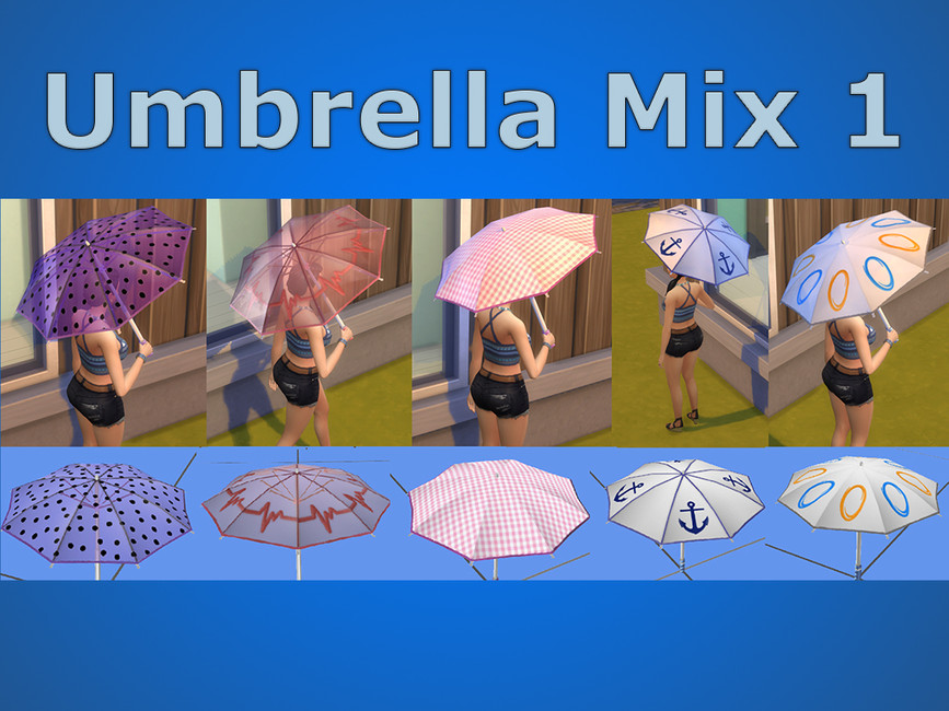 The Sims Resource Umbrellas Mix 1 Needs Mod And Seasons To Work
