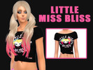 Sims 4 — Little Miss Bliss WWE Shirt - Backyard needed by Simpersonation — Now your WWE fan sims can show their support