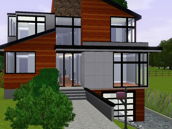 Sims 3 — Cedarwood by jparham2 — This modern, contemporary style home is ideal for that on the go sim family. It features