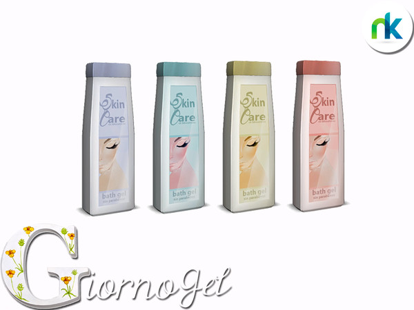 Sims 4 — Nikadema Giorno Gel by nikadema — Just a simple get bote to give your baths a realistic look. Available in four