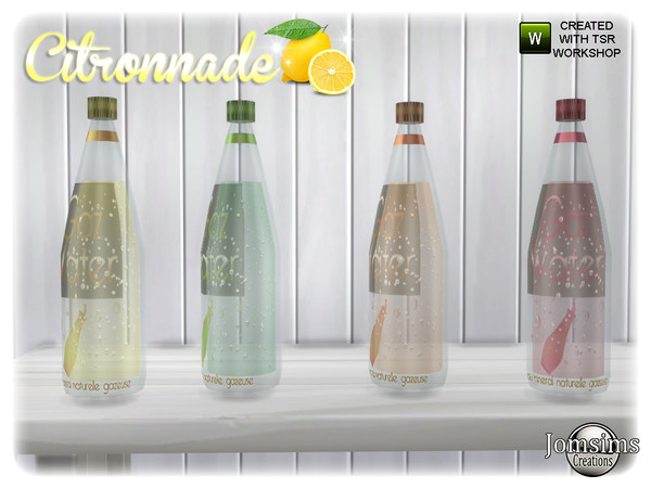 Sims 4 — citronnade gaz water bottle by jomsims — citronnade gaz water bottle