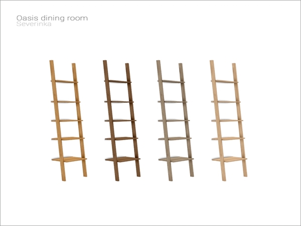 Sims 4 — [Oasis diningroom] - high ladder shelf by Severinka_ — Dining wall shelf iin the form of ladder From the set