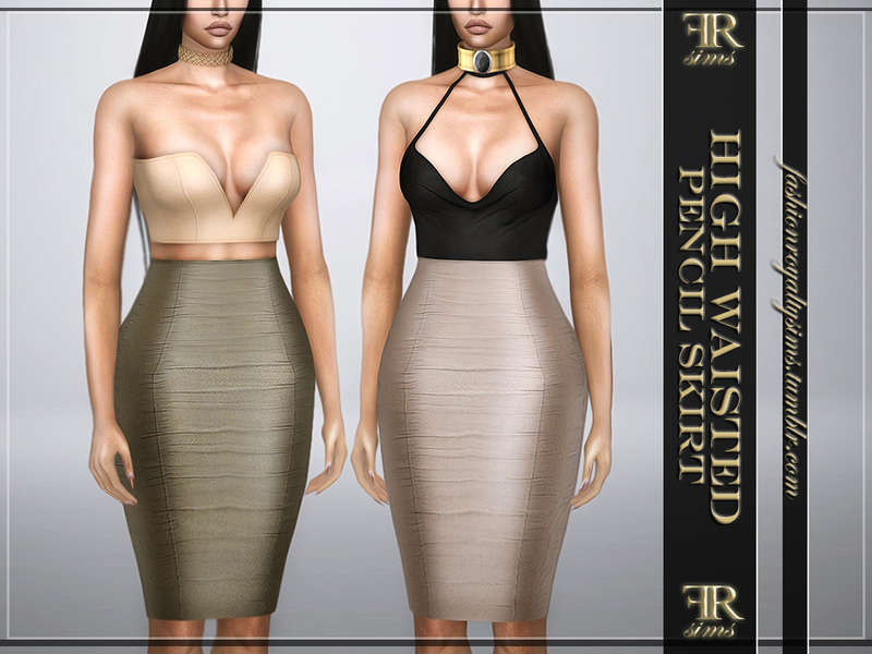 The Sims Resource - High Waisted Pencil Skirt