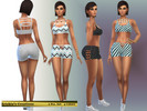 Sims 4 — Athletic Set V1 by erickiacoleman2 — 4 Swatches Hand Painted Mesh Base Game Safe