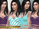 Sims 4 — Ribbed Top V2 Teal and Purple by erickiacoleman2 — 8 Swatches Hand Painted Mesh Base Game Safe 