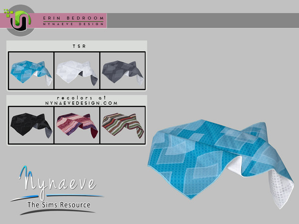 Sims 4 — Erin Throw Blanket by NynaeveDesign — Erin Bedroom - Throw Blanket Located in: Decor - Miscellaneous Price: 226