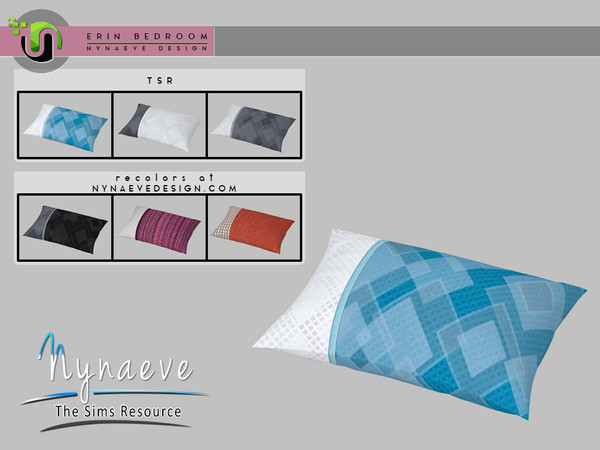 Sims 4 — Erin Throw Pillow by NynaeveDesign — Erin Bedroom - Throw Pillow Located in: Decor - Miscellaneous Price: 226